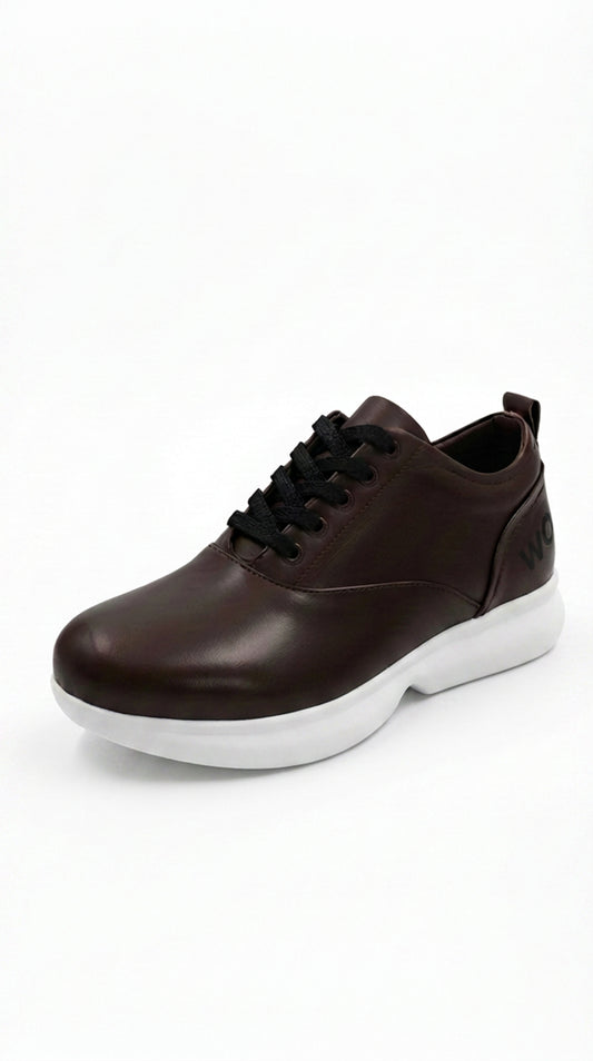 Brown & White WOA Dress Sneaker